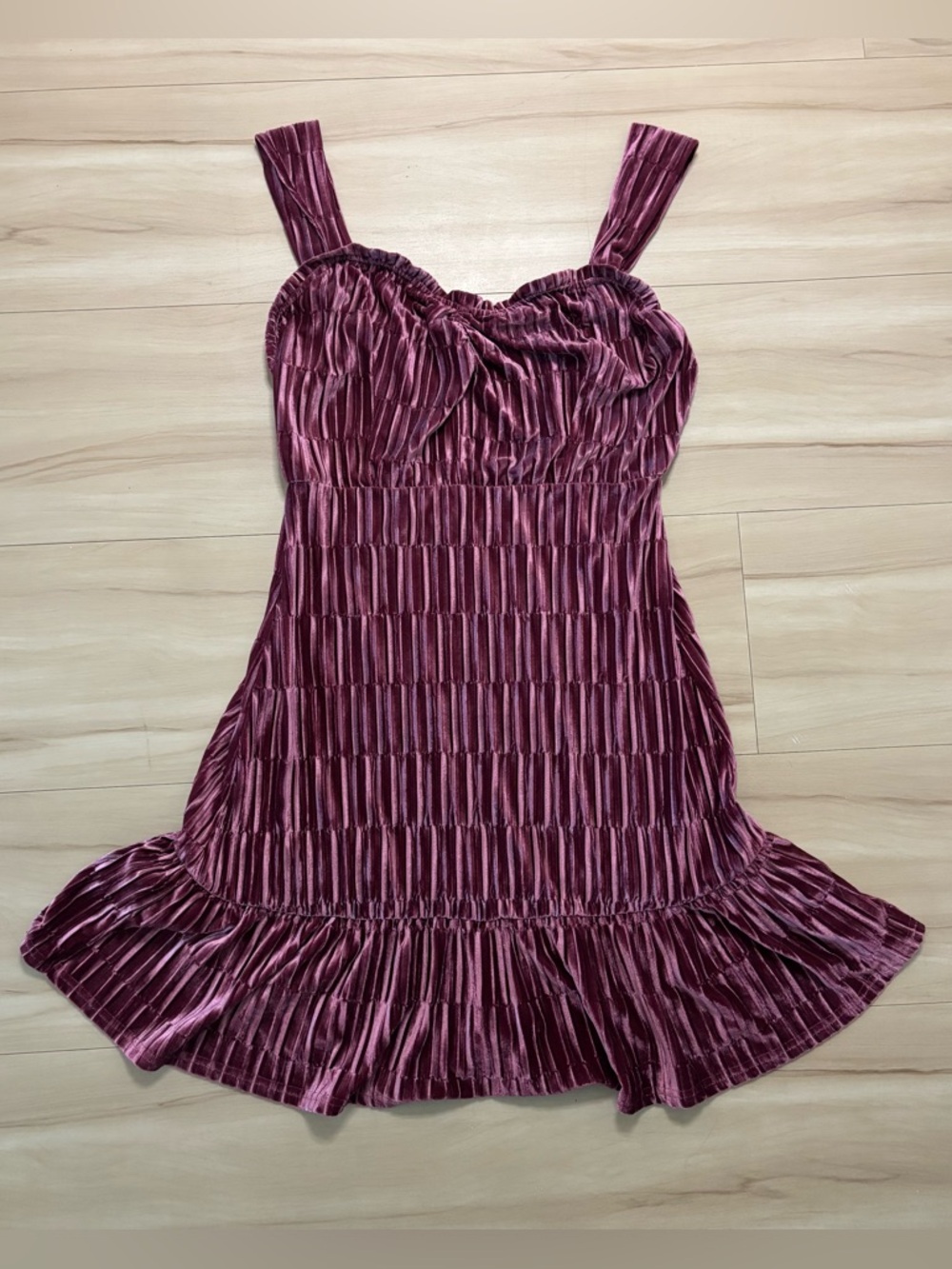 Betsey Johnson Velvet Velour Party Dress in Mauve Pink - Size XL - Picture 2 of 6